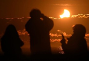 Partial eclipses will also be visible in most of Europe, Canada, the northern US and northwest Africa. (Sanka Vidanagama/AFP/File)