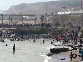 Migrants flood into Spain.