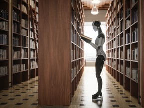 Robot reading books