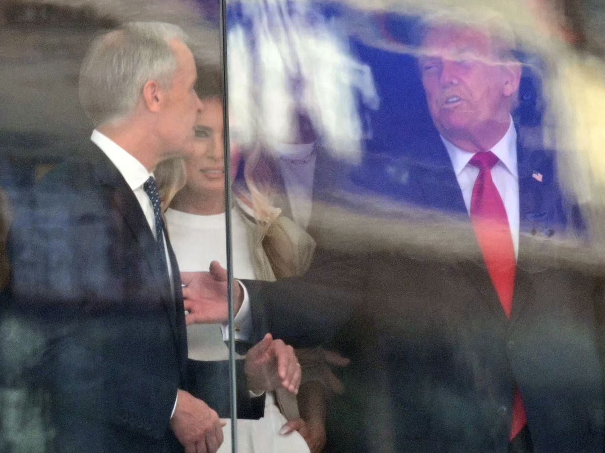 U.S. President Donald Trump speaks with Prime Minister Mark Carney ahead of the 2026 World Cup football final in East Rutherford, N.J., on July 19, 2026. U.S. President Donald Trump speaks with Prime Minister Mark Carney ahead of the 2026 World Cup football final in East Rutherford, N.J., on July 19, 2026.