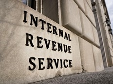Internal Revenue Service sign.