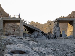 Bridge debris.