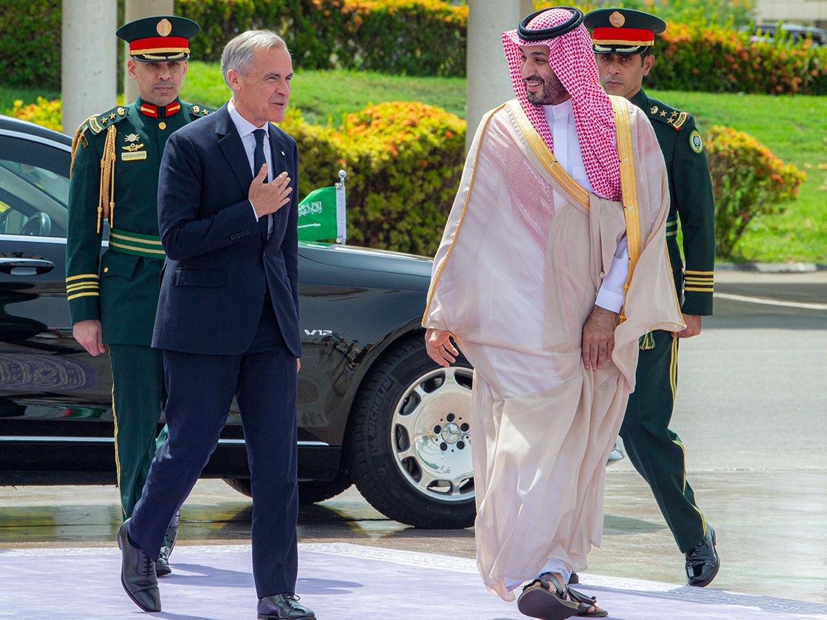 Mark Carney and Mohammed bin Salman.