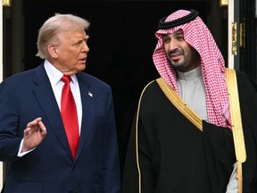 Donald Trump and Mohammed bin Salman.