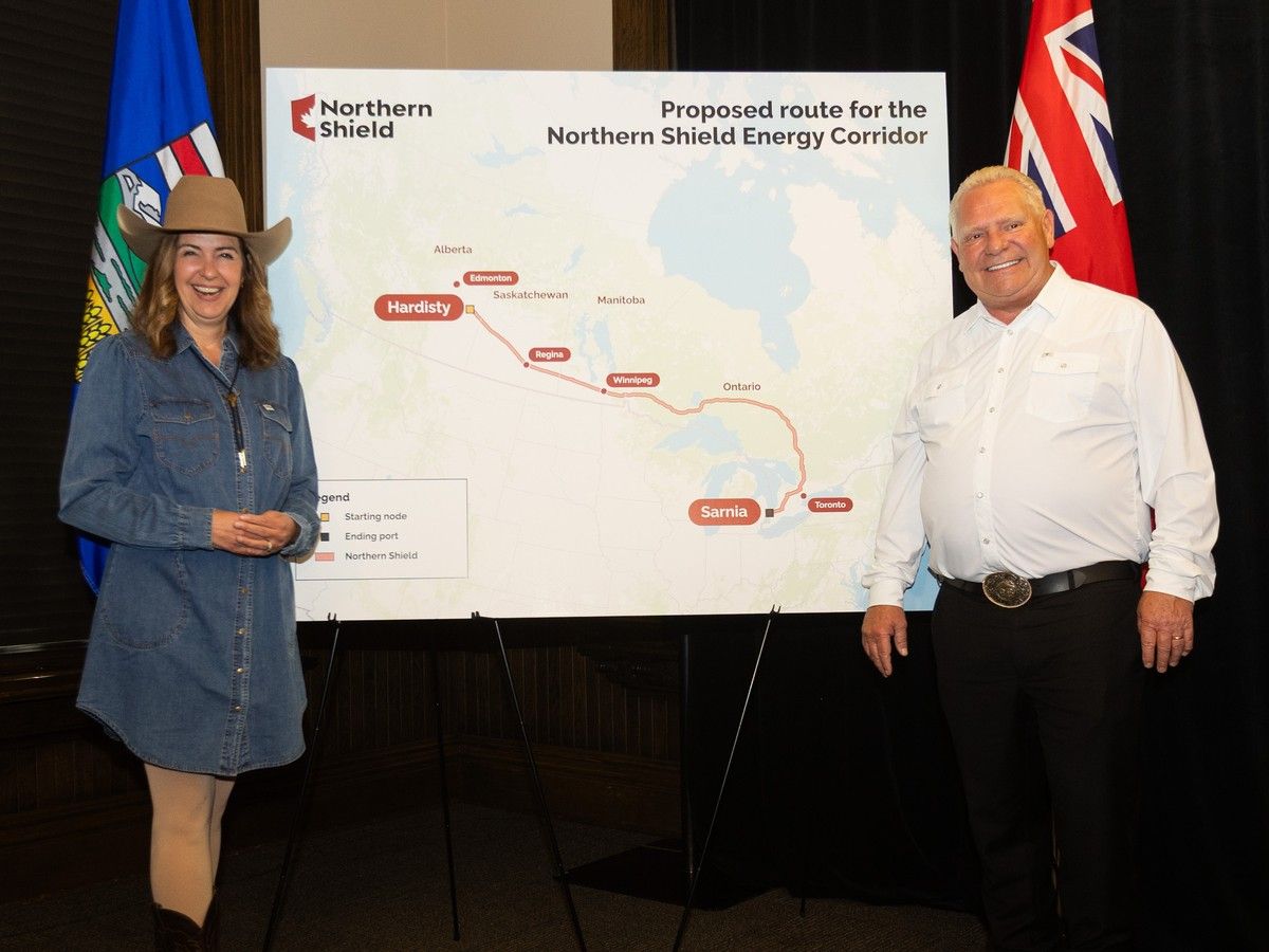 Alberta Premier Danielle Smith and Ontario Premier Doug Ford
