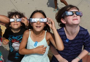 Eclipses happen when the Moon passes directly between the Sun and Earth, casting a narrow band of shadow across our planet. (BRUCE BENNETT/GETTY IMAGES NORTH AMERICA/AFP/File)