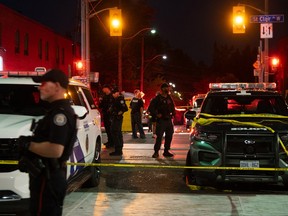 The scene of a shooting at Salsa on St. Clair Festival