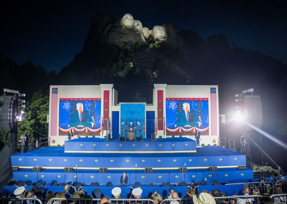 Trump and his political prerogatives takes centre stage at weather-delayed July 4th festivities