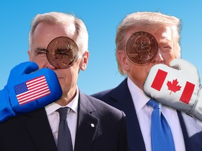 Trump and Carney illustration