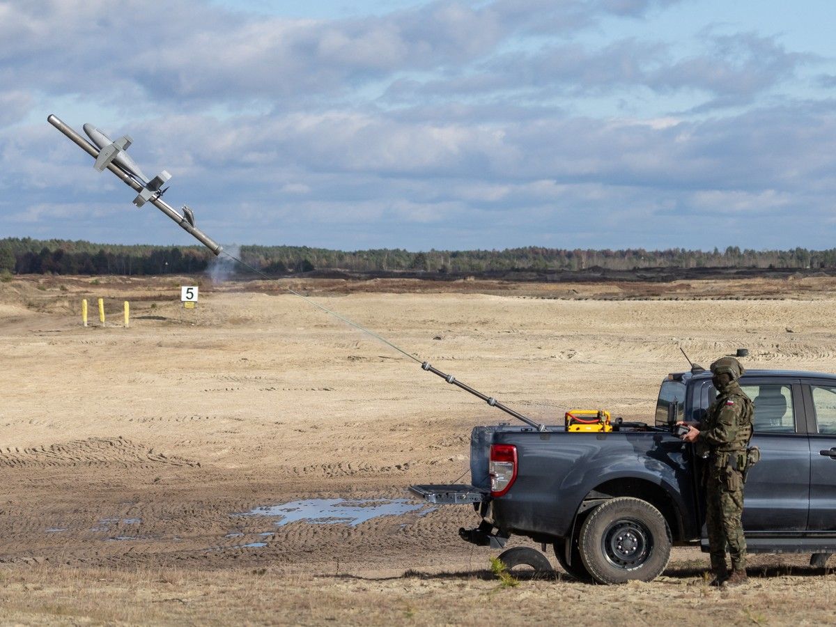soldier launches an interception