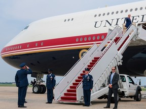 Donald Trump boards Air Force One