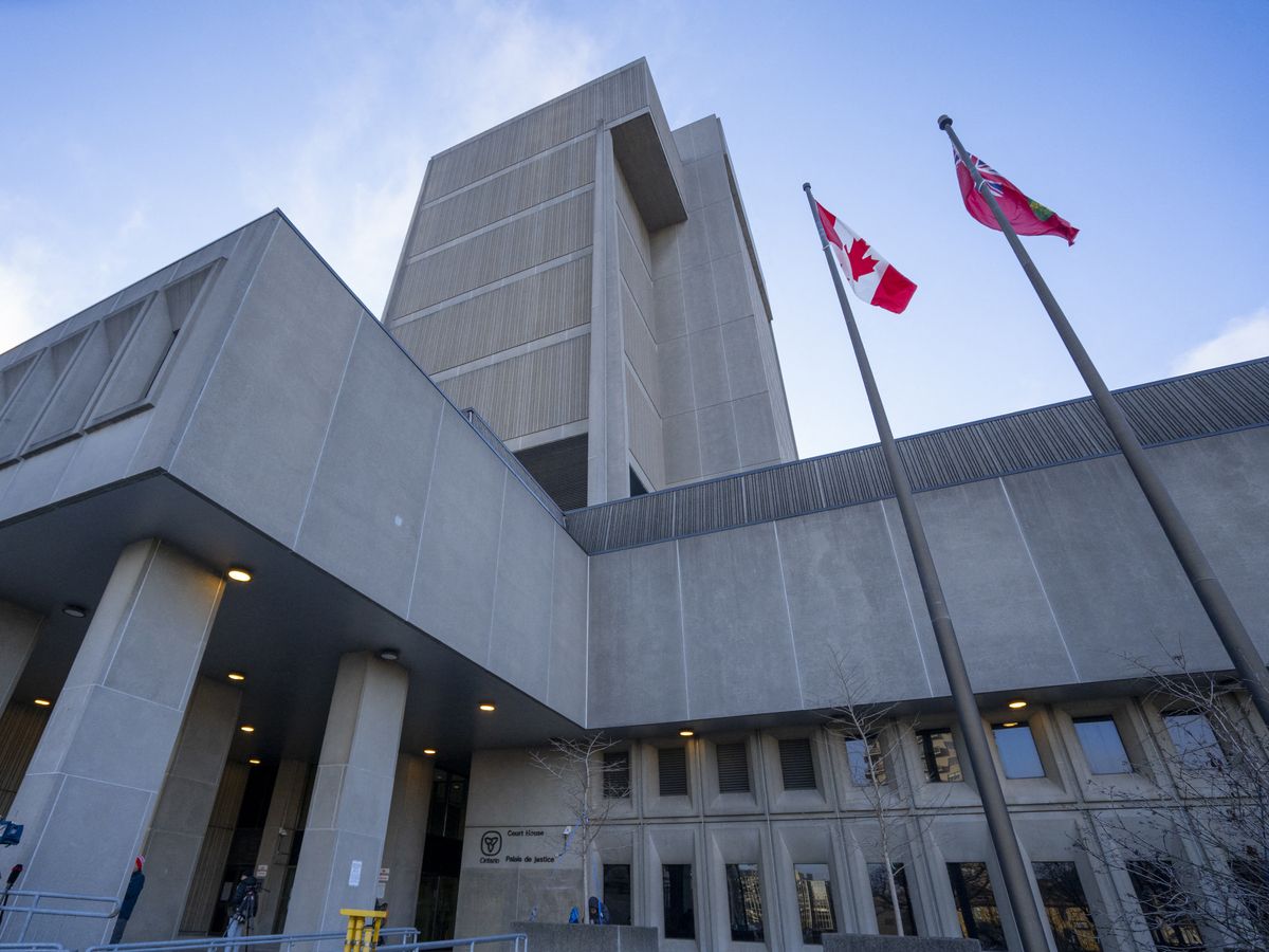 The Ontario Court of Justice is seen in London, Ont., on Feb. 5, 2024.