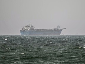 A ship at sea.