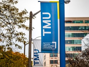 TMU signs.