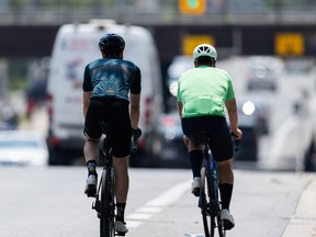 Cyclists ride