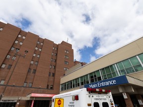 Outside view of a hospital.