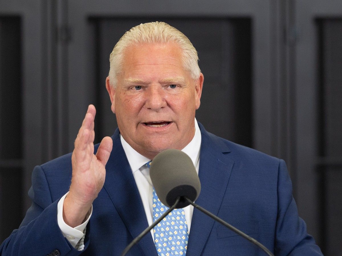 Premier Doug Ford at the Guelph Data Centre on Aug. 13, 2026. Premier Doug Ford at the Guelph Data Centre on Aug. 13, 2026.