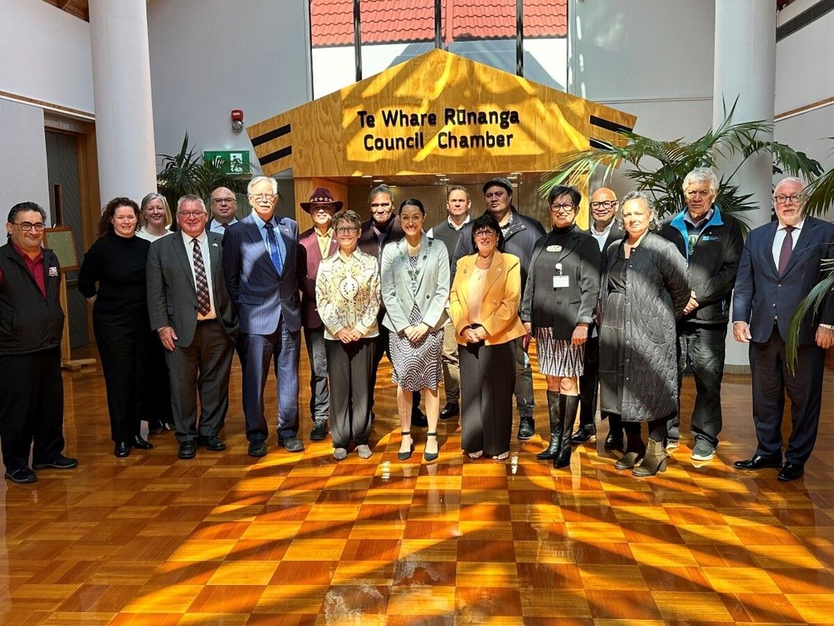 The Canadian delegation at Rotorua Lakes Council, including HW Tania Tapsell, Mayor. The Canadian delegation at Rotorua Lakes Council, including HW Tania Tapsell, Mayor.