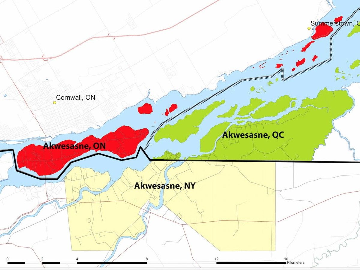 Map of three First nations districts