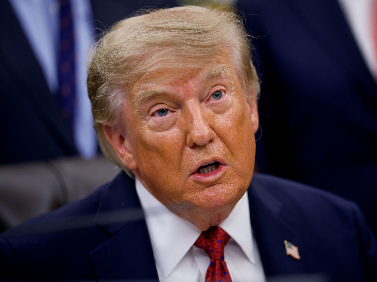 U.S. President Donald Trump speaks during a healthcare affordability event in the Oval Office at the White House on August 31, 2026 in Washington, DC. 