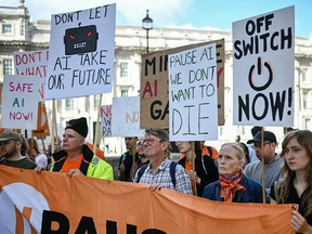 Anti-AI protesters.