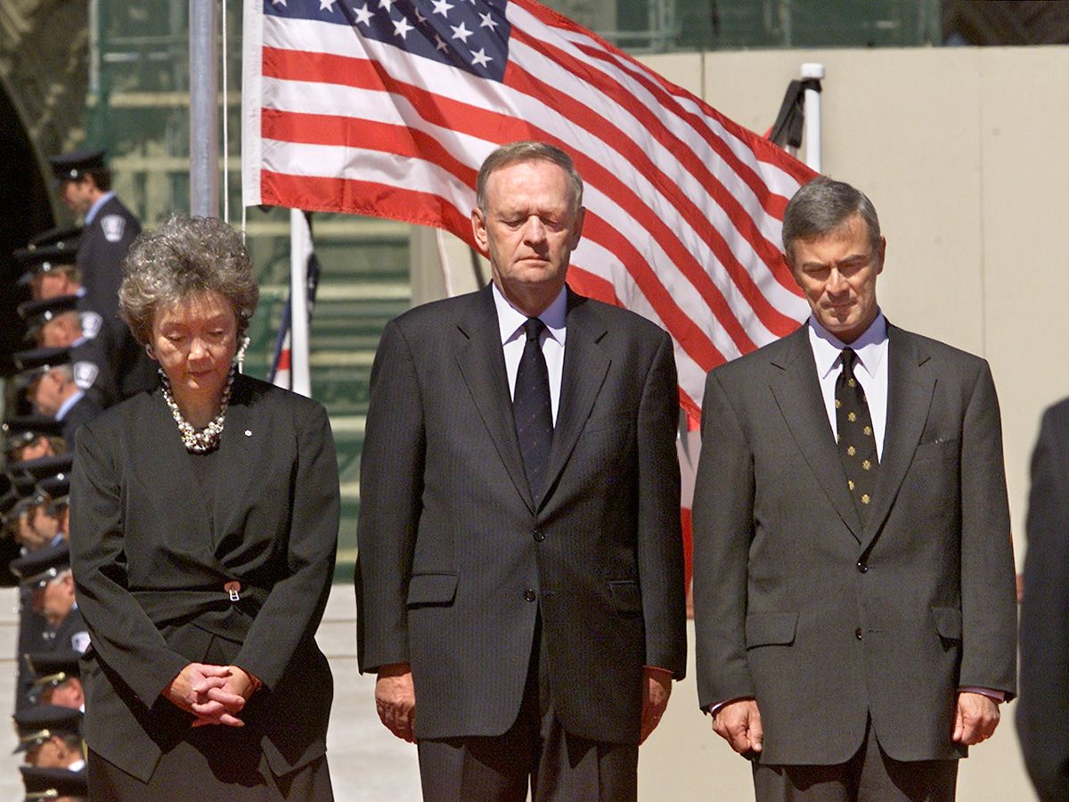 Adrienne Clarkson, Jean Chrétien and Paul Cellucci.