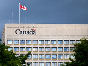 Outside view of government building.