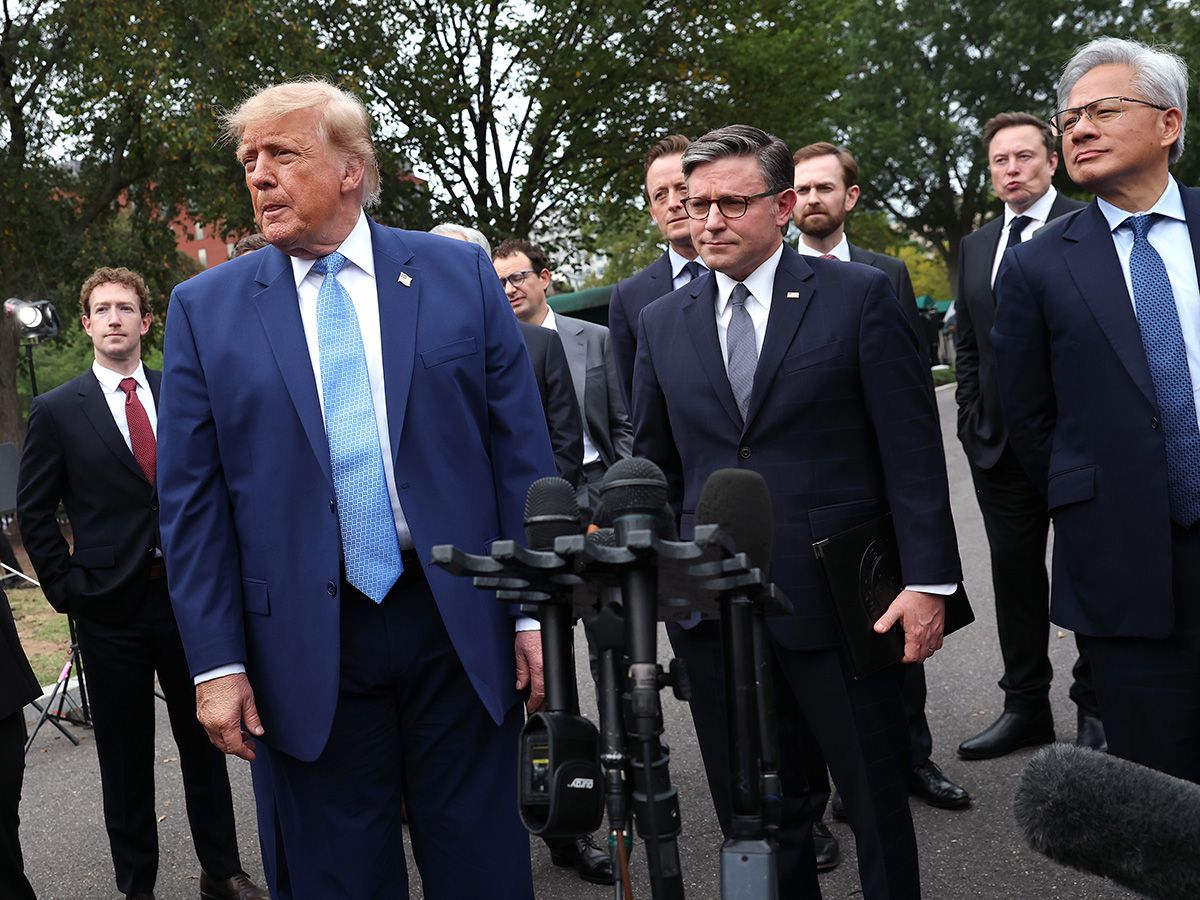 Donald Trump and AI execs.