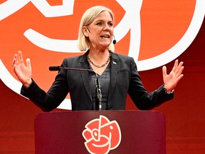 Sweden's Social Democratic Party leader Magdalena Andersson
