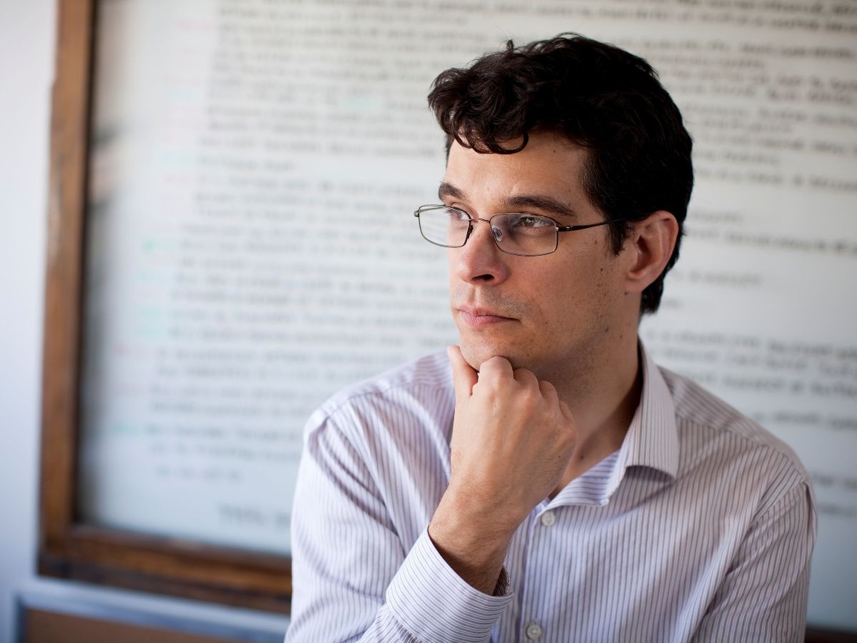 Writer Steven Galloway is pictured in his office at the University of British Columbia in Vancouver, British Columbia on March 31, 2014.
