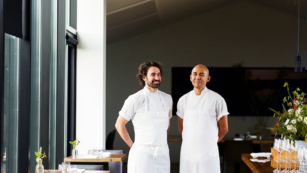 Restaurant Pearl Morissette co-chefs and co-owners Daniel Hadida, right, and Eric Robertson