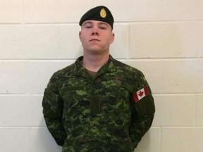 A man in Canadian military fatigues