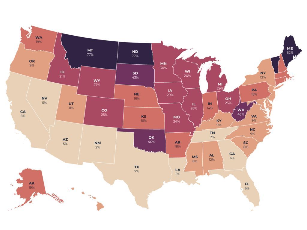 Map shows the U.S. states hit hardest by Trump’s trade war with Canada