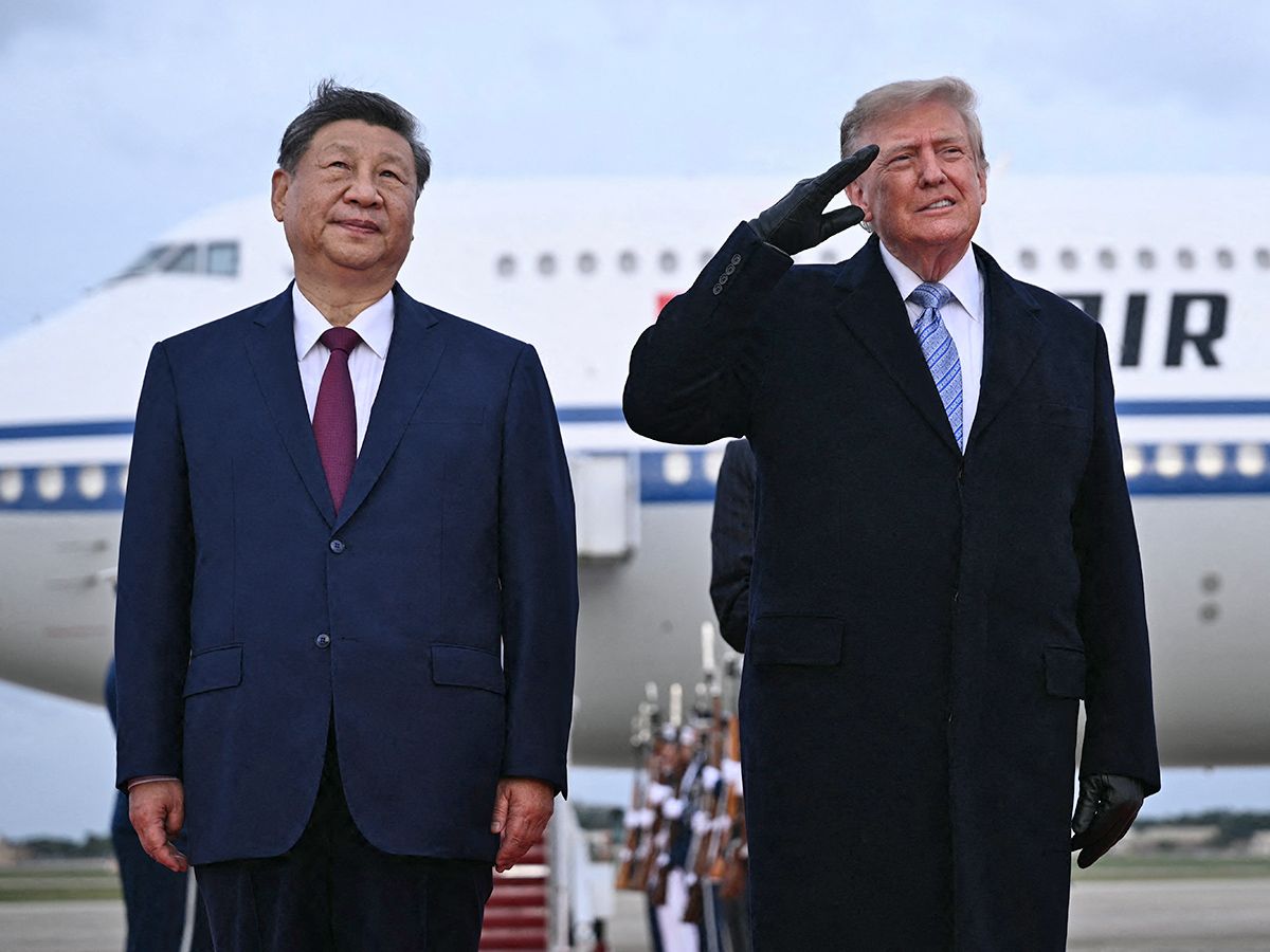 Xi Jinping and Donald Trump.