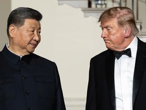 Xi Jinping and Donald Trump.