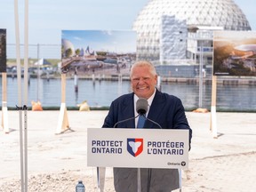 Doug Ford at the lecturn