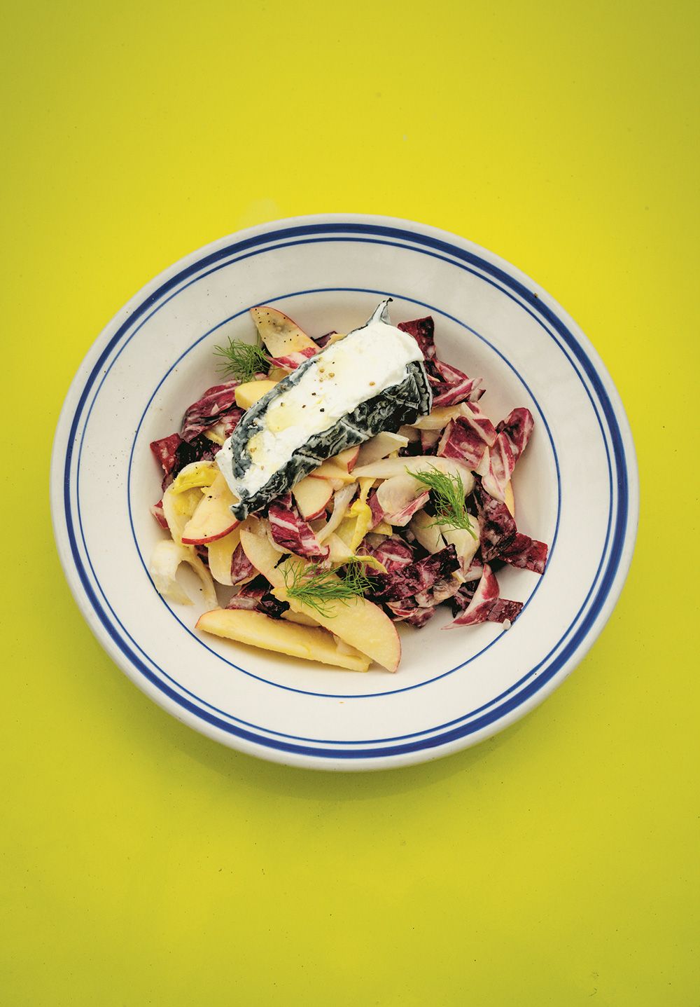 Grey Owl endive salad with mustard vinaigrette and fresh dill