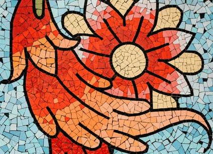 Tile mosaics bring both luxury and whimsy to a space