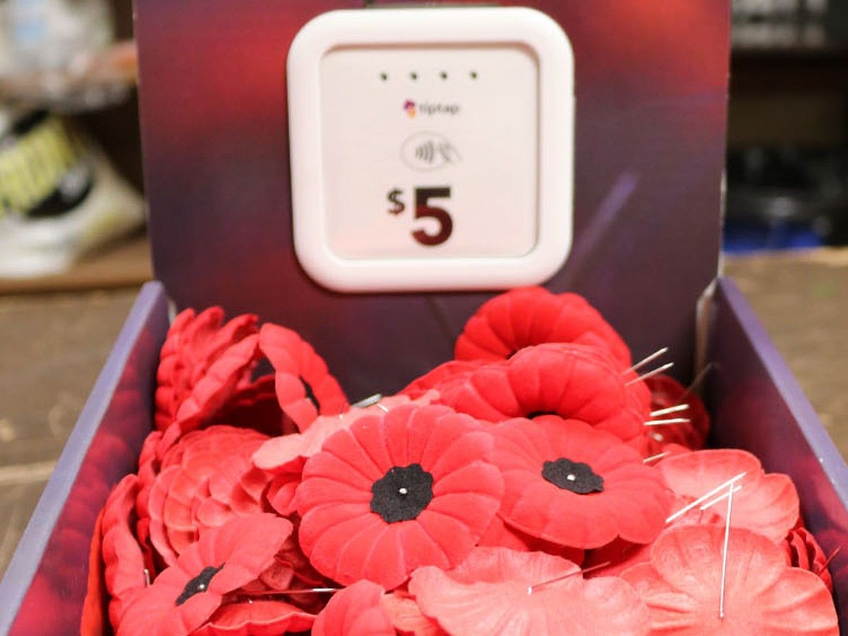 Poppy donation box