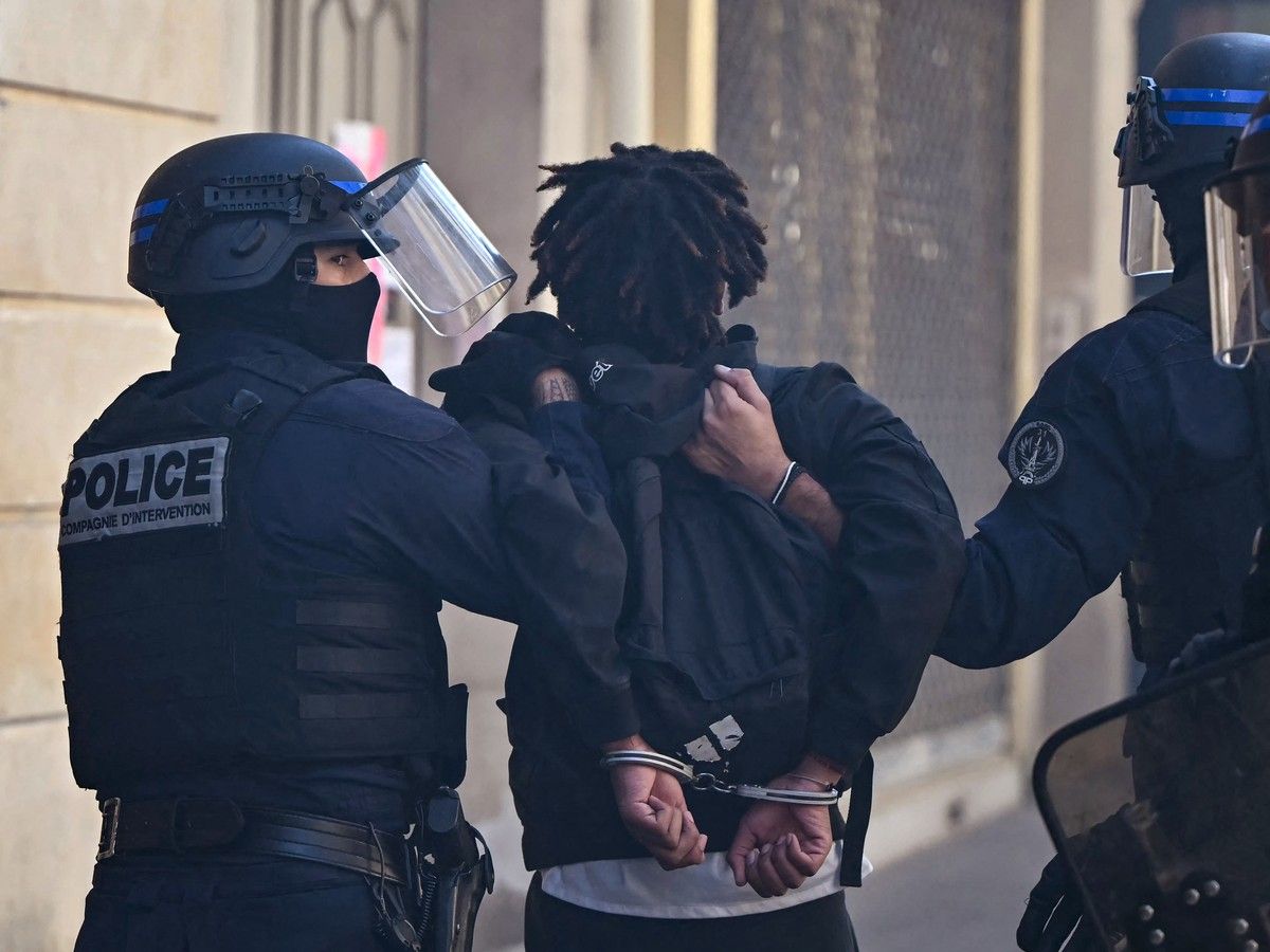 A person is detained by police