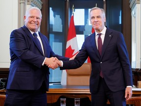Doug Ford and Mark Carney.