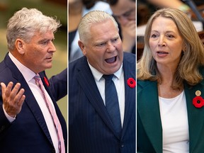 John Fraser, Doug Ford Marit Stiles.and