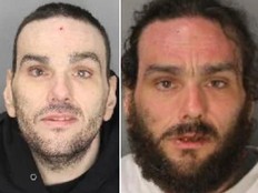 Side by side mug shots of a man