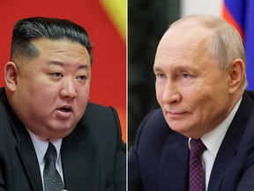 Kim Jong Un and Vladimir Putin.