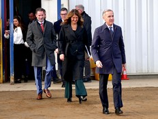 Danielle Smith and Mark Carney.