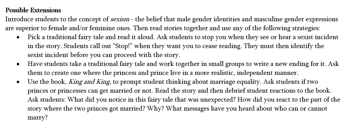 Fairy Tales and Gender Roles course