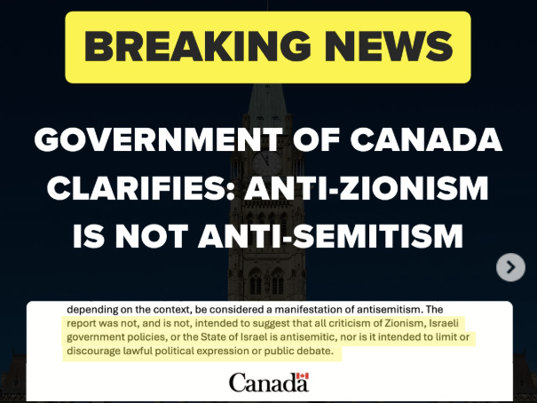 Terry Newman: Minister’s letter does not backtrack on anti-Zionism acknowledgment