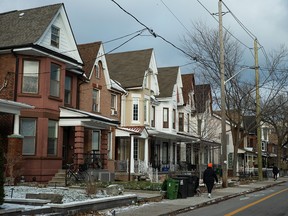 A row of houses in Toronto.