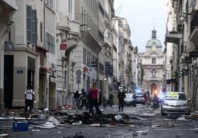 Debris from the protests littered Marseille and other cities. (Thibaud MORITZ/AFP)