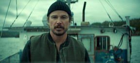 In Below, Josh Hartnett plays Newfoundland fisherman Calvin Penney, who fights to save his family and his community from a mysterious sea creature. Netflix